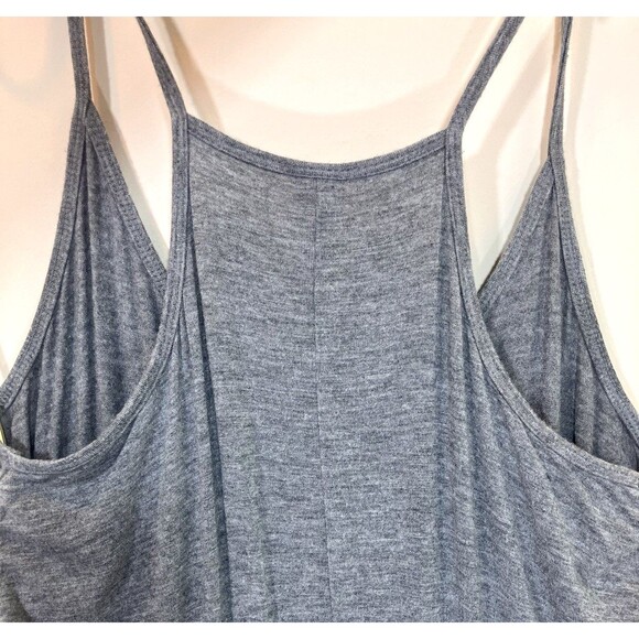 Old Navy Dress Womens S Gray Maxi Cami Tank Pullover Jersey Knit Stretch Slit - Picture 5 of 8